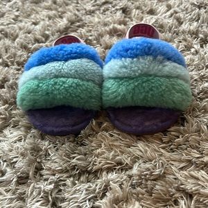 Baby slipper sandals. Purple,blue,green, and pink size 6!